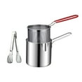 thumbnail image 4 of Práctica olla para freír de gran capacidad resistente al desgaste con cesta de filtro con asas, olla para leche, olla pequeña para restaurante, hervir Estilo A Sunnimix Ollas para freír, 4 of 7