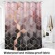 thumbnail image 4 of Cortina de ducha de tela, diseño impermeable y poliéster, de secado rápido, cortinas de ducha para baño, 4 of 5