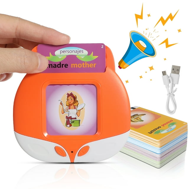 Juguete educativo audible, tarjetas Flash parlantes, juguetes educativos con música, tarjetas didácticas audibles para niños