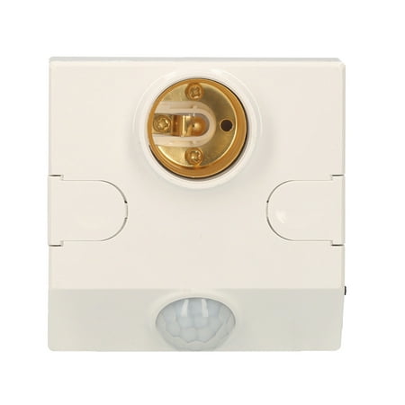 

Pir Motion Sensor Lampholder E27 Live Line &; Line Wired Motion Activated Led Bulb Lamp Base with Adjustable Brightness & Delay Time Body Induction Detector for Indoor (Ac 110-245V)