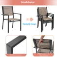 thumbnail image 3 of CHYVARY 7-Piece Metal Textilene Outdoor Furniture Set Waterproof Dining Chair Set Suitable for Patio Backyard and Garden, Taupe, 3 of 6