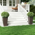thumbnail image 2 of Costway 22.5" Tall Square Planter Set of 2 with Removable Inner Bucket & Drainage Holes, 2 of 10