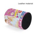 thumbnail image 4 of JOJO Siwa-theme Cylinder Pen Holder Pencil Organizer with Flannel Lining PVC Leather Material Cardboard Base for study work 10*8CM, 4 of 6