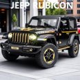 thumbnail image 2 of 1:32 Jeeps Wrangler Rubicon Off-Road Alloy Model Car Toy Diecasts Metal Casting Sound and Light Car Toys For Children Vehicle green with box, 2 of 6