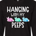 thumbnail image 4 of Inktastic Easter Hanging with My Peeps Pastel Bunnies Long Sleeve T-Shirt, 4 of 5