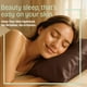 thumbnail image 5 of Funda de almohada BLISSFORD de satén marrón con cremallera para el cuidado del cabello y la piel, 5 of 9