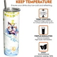 thumbnail image 3 of 20 Oz Funny Dog Print Skinny Insulated Stainless Steel Tumblers With Straw & Lid Metal Double Wall Vacuum Travel Coffee Mug Gift For Dog Lovers, 3 of 6
