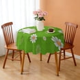 thumbnail image 3 of Round Tablecloth Daisy 60 Inch Table Cover Wrinkle Free Kitchen Dining, 3 of 5