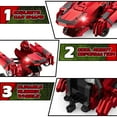 thumbnail image 3 of Allaugh Dinosaur Transform RC Cars 2.4Ghz Remote Control Car Robot with 360 °Rotation One Button Deformation Car Toy Gifts for Boys Age 4-7 8-12, 3 of 7