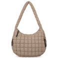 thumbnail image 1 of Bolso de mano izuzta, acolchado, grande, de nailon hinchado, para mujer, 1 of 9