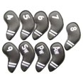 thumbnail image 1 of Paquete de 9 fundas para cabeza de palo de hierro de golf, funda protectora para cabeza de hierro con números Negro kusrkot Cubiertas de cabeza de hierro de golf, 1 of 6