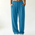 thumbnail image 5 of Vhkiploz Plus Size Wide Leg Joggers for Women's Drawstring Everyday Trousers Solid Color Sporty Workout Athletic Pants, 5 of 6