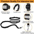 thumbnail image 3 of Hands Free Dog Walking Belt Ajustable Dog Leash Waist Belt Pet Dog Leash Coupler Running and Jogging Lead Belt for Dogs with 2 Pack Bags and Reflective Strip(black), 3 of 5