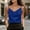 A389 Blue, variant on Womens Silky Camisole Tops Draped V Neck Sleeveless Shirts Casual Satin Slip Blouses Dressy Date Night Spaghetti Strap Going Out Basic Summer Tunics