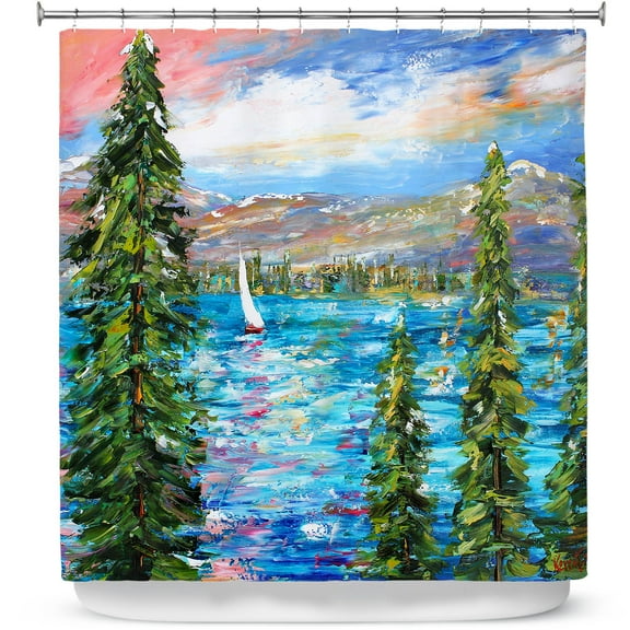 Shower Curtains 70" x 93" from DiaNoche Designs by Karen Tarlton - Lake Tahoe Sunset
