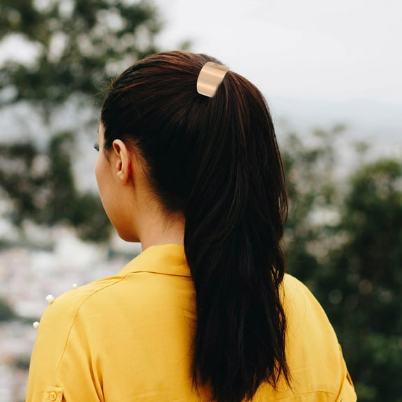 GAXIRE 2-Pack Bead Hair Ties with Elegant Metal Ponytail Buckle for Women, Stylish Hair Accessories for Any Occasion