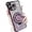 Purple, variant on for iPhone 16 Pro Max Bling Kickstand Case, Girly Woman Glitter Floating Liquid Ring Holder with Camera Lens Protector Soft Cute Stand Shockproof Phone Cover for iPhone 16 Pro Max (Purple)