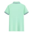 thumbnail image 3 of Fanxing Mens Golf Shirts Big And Tall Green Slim Fit Casual Button Short Sleeve T-Shirt Summer Collared Golf Shirt L, 3 of 6