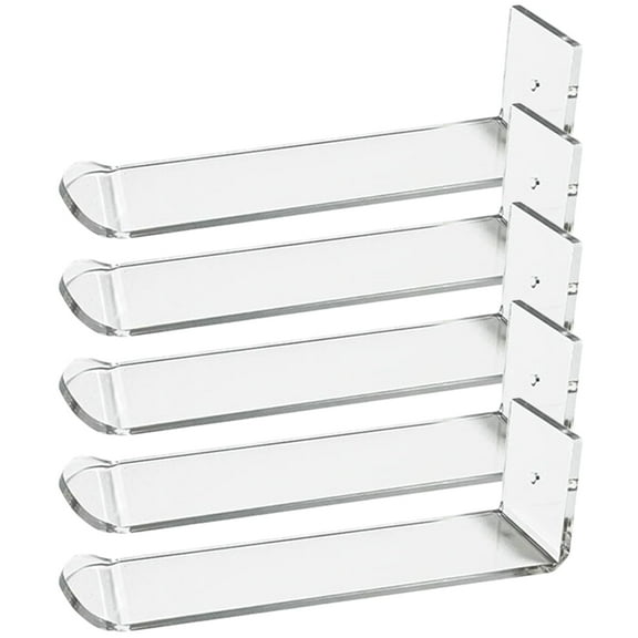 GETAJGHSD 5Pcs Clear Acrylic Headwear Organizer Wall Mounted Headband Holder for Hairband and Hair Tie Storage