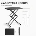 thumbnail image 3 of OROFULL 26 inch Small Folding Table, Height Adjustable x Frame Portable Plastic Table for Laptop, Couch, Camping and Small Spaces, Black, 3 of 7