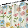 thumbnail image 3 of Pioneer Flower Floral Print Pattern Shower Curtain 84"x72", Bathroom Decorative Shower Curtain Set with 12 Hooks, Waterproof Washable, 3 of 6
