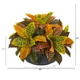 thumbnail image 2 of Nearly Natural 23in. Garden Croton Artificial Plant in Decorative Bowl (Real Touch), 2 of 2