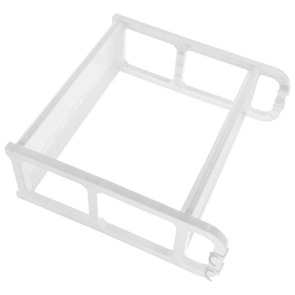 2-Tier Table Standing Rack Kitchen Bathroom Shelf Countertop Storage Organizer with Hooks (White)