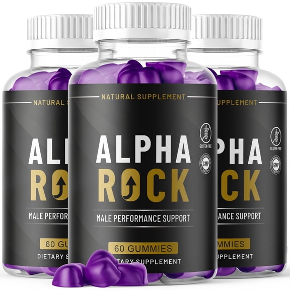 Alpha Rock Gummies Advanced Formula All Natural Vitamin Supplement AlphaRock 180 Gummies