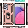 thumbnail image 2 of for Samsung Galaxy A33 5G Case with Screen Protector,Ring Kickstand Military Grade Protective Shockproof Armor Dual Layer Protection Defender Back Cover Phone Case for Galaxy A33 5G, 2 of 5