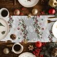 thumbnail image 5 of Christmas Tree Dresser Scarf Farmhouse, Dining Table Decorations for Wedding/Parties, Grey Retro Winter Ball Berry Snowflakes Table Runner 72 Inches Long for Kitchen Dining, 18 x 72 In, 5 of 9