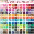 thumbnail image 4 of Jiaroutk 19500PCS 144 Colors Clay Beads for Bracelets Making Kit (6mm), Polymer Heishi Beads with Charms Gifts for Teen Girls Crafts for Girls Ages 8-12(Multicolor), 4 of 7