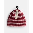 thumbnail image 2 of No Boundaries Women's Ribbed Knit Striped Beanie, 2 of 4