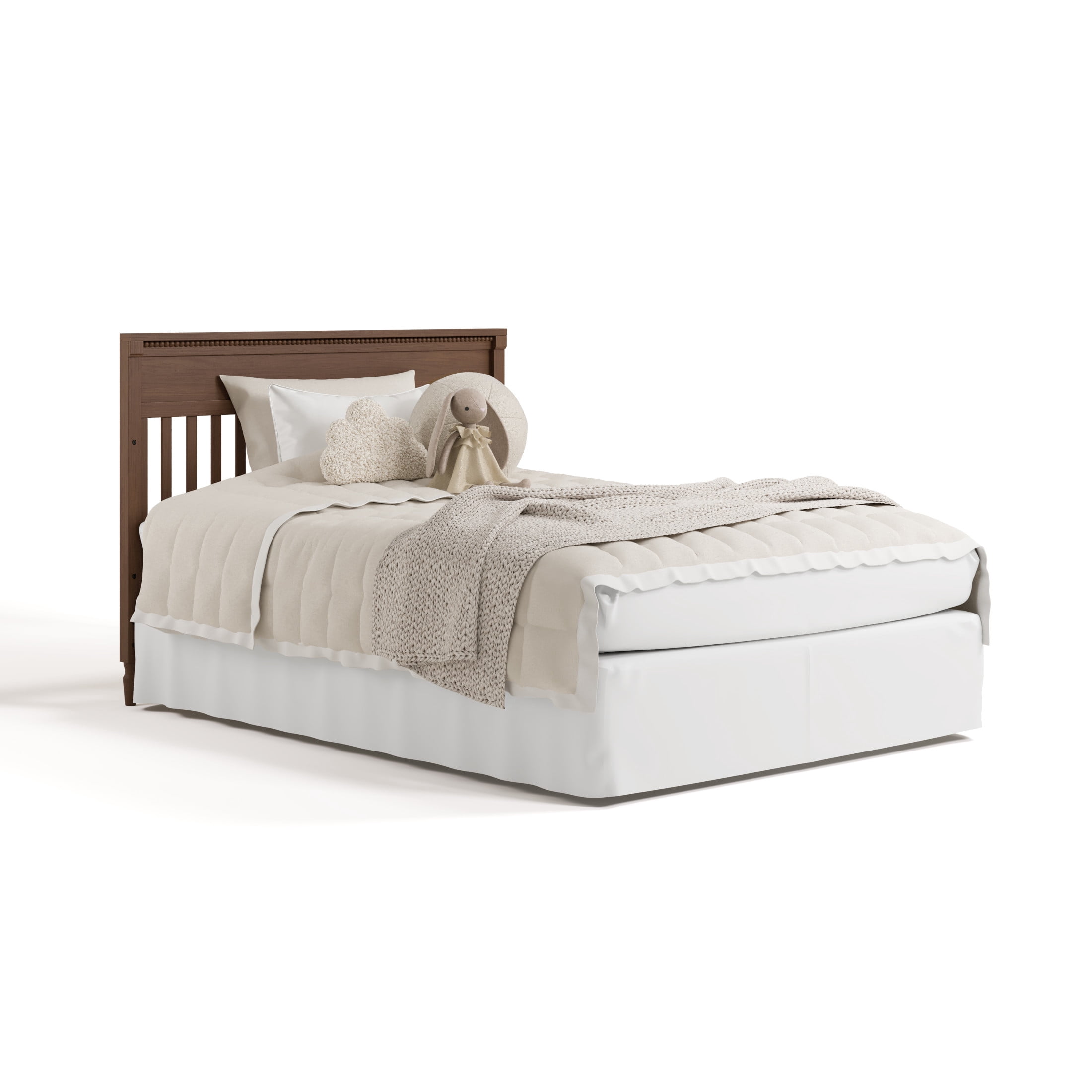 Storkcraft Valencia 5-in-1 Convertible Crib with Bonus Toddler Guardrail, Hazelnut