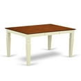 thumbnail image 4 of East West Furniture  5 Piece Kitchen Table Set- a Dining Table and 4 Solid Chairs, Buttermilk & Cherry(Seat Type Options) WENI5-BMK-W, 4 of 5
