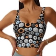 thumbnail image 2 of Lsque Colorful Screws Printed Women'S Sports Bra, Compression, Moisture Wicking, High-Impact Sports Bra For Women,Supportive sports bra-Medium, 2 of 9