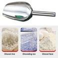 thumbnail image 3 of Cuchara de acero inoxidable, pala para hielo para uso multiusos, con asa, utilizada para alimentos para mascotas y productos secos, 3 of 5