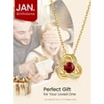 thumbnail image 6 of KeyStyle Birthstone Necklace for Women with Cubic Zirconia Love Knot Pendant Necklace 14K Gold Plated Mother's Day Birthday Gifts for Mom, 6 of 10