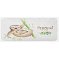 thumbnail image 1 of Sloth Kitchen Mat, Mother and Animals Family Happiness Watercolor Boho Tropical Elements, Plush Decorative Kitchen Mat with Non Slip Backing, 47" X 19", Pale Brown Green, by Ambesonne, 1 of 1
