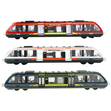 OFFIGAM 3pcs Multi-Functional Alloy Toy Train Set for Kids with Realistic Design and Construction