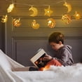 thumbnail image 4 of 5ft 10LED Eid Ramadan String Lights Moon Shaped Lantern Lamp Crescent Party Warm White LED Fairy Hanging Lights Muslim Style LED Decorative Lights for Christmas Party Window Decoration, 4 of 7