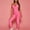 Hot Pink, variant on Women's Large Size Backless Yoga Exercise Fitness Pants Skinny Jumpsuit for Going Out