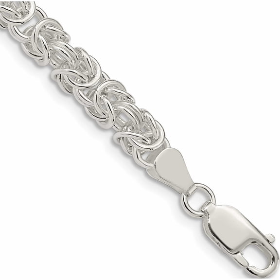 Sterling Silver 5.5mm Rounded Byzantine Chain (8 X 5.5) Made In Italy -Jewelry By Sweet Pea