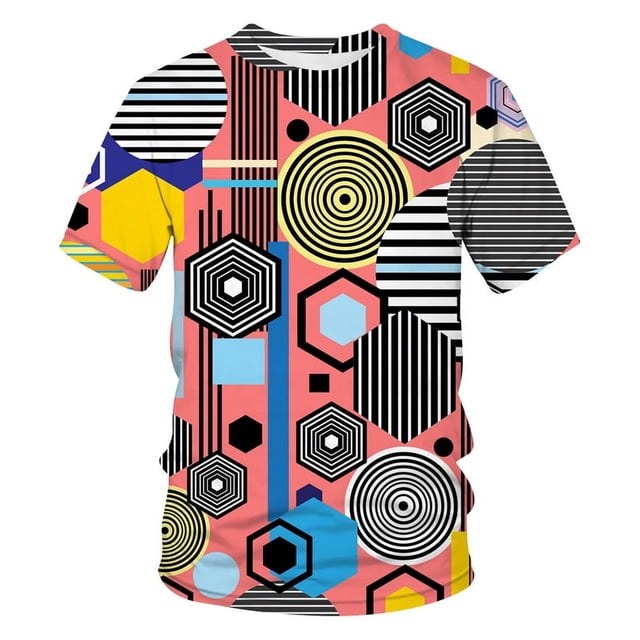 2024 T Shirte 3d Retro Printing Crew Neck Clothing Unisex Top