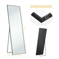 thumbnail image 5 of EDX Full Length Mirror 64"x21" Full Body Mirror Rectangle Free Standing Wall Mounted Leaning Hanging Floor Mirrors, Black, 5 of 10