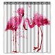 thumbnail image 1 of Cortina de Ducha ABPHQTO Poliéster impermeable Salpicaduras Flamenco Rosa 160x180 cm, 1 of 1