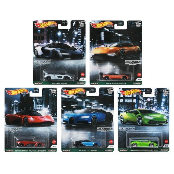 Hot Wheels Premium Car Culture 2021 - Exotic Envy - 957D Set of 5