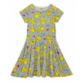 thumbnail image 1 of Pokemon Girls Pikachu Short-Sleeved Skater Dress, 1 of 4