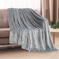 thumbnail image 2 of Manta polar TOONOW, supersuave y acogedora, 130 x 150 cm, color gris claro, 2 of 8