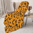 thumbnail image 4 of Throw Blanket for Couch Sofa and Bed, halloween spooky design Super Soft Plush Throw Blanket, Fuzzy Cuteness Comfy Warm Washable Flannel Blanket & Throws for All Season 60"x50", 4 of 7