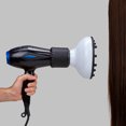 thumbnail image 4 of Universal Hair Dryer Diffuser Attachment for Curly & Wavy Hair - Heat-Resistant PC Material Blow Dryer Accessory with Even Airflow Distribution, Compatible with 1.65-2.28 Inch Nozzle Diameter, Purple, 4 of 6